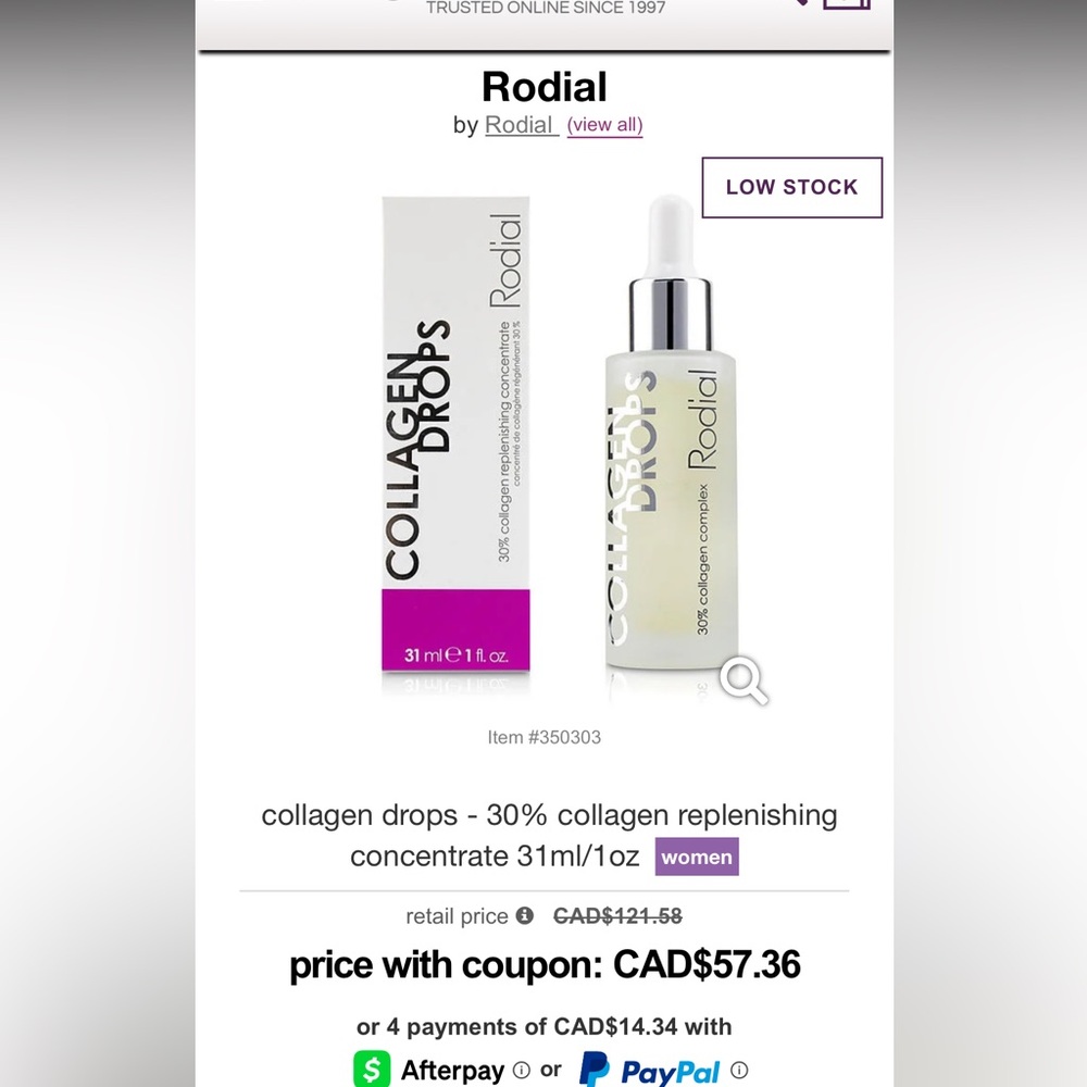 Brand new in Box by Rodial Collagen Drops - Silver and Cream